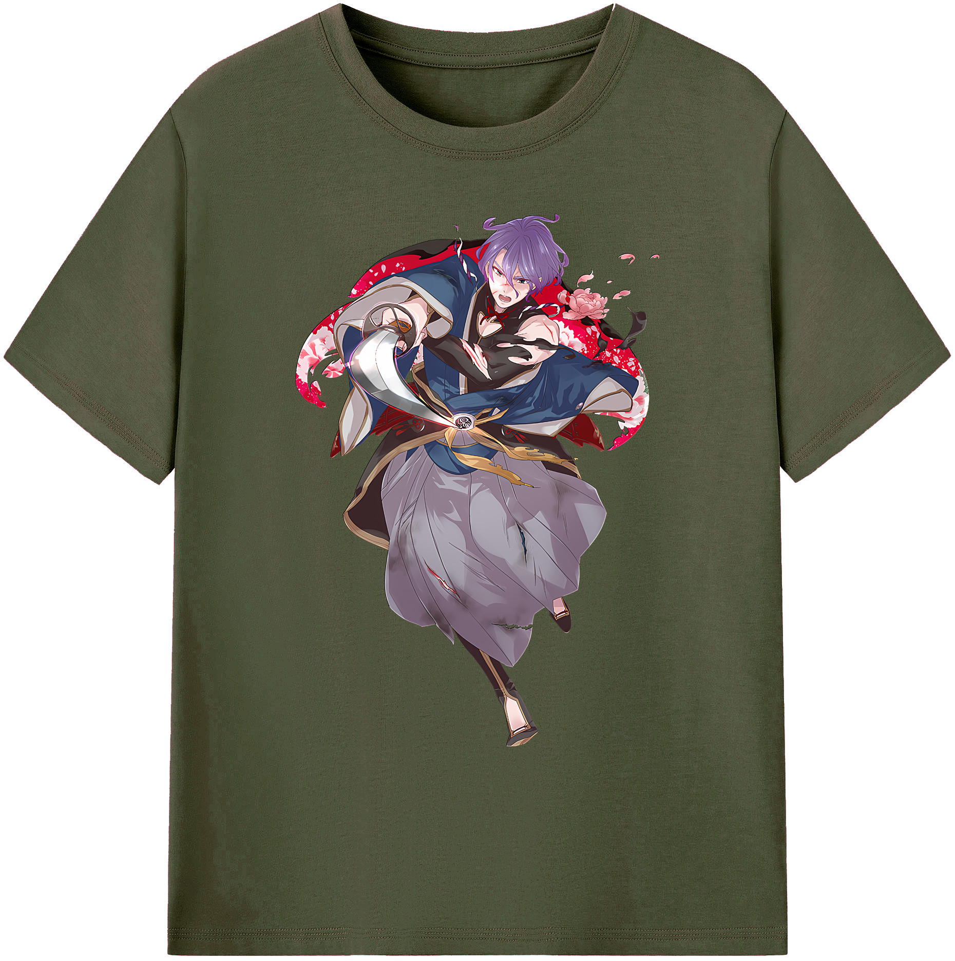 （画像用） 刀剣乱舞 Touken Ranbu 綿100％ メンズ半袖Tシャツ｜肌触りやわらか＆通気性